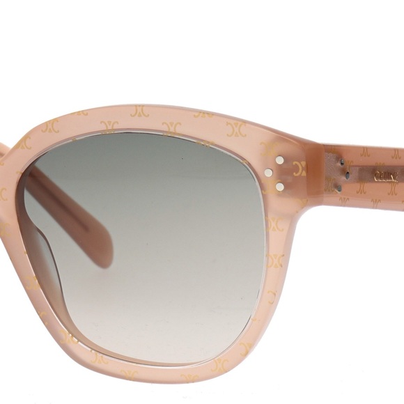 CELINE CL40167I NUDE/GOLD/BLUE GRADIENT TRIOMPHE MONOGRAM UNISEX SUNGLASSES - Picture 9 of 10